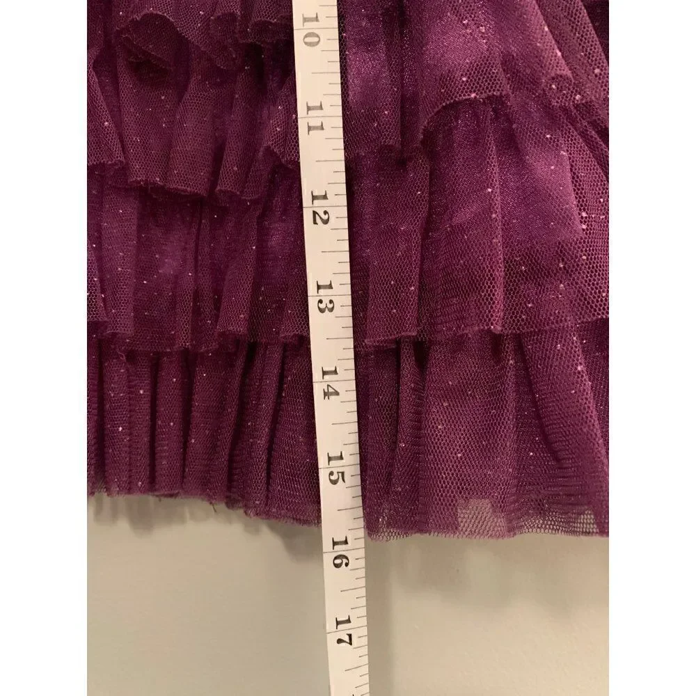 Girls Ruffle Purple Skirt